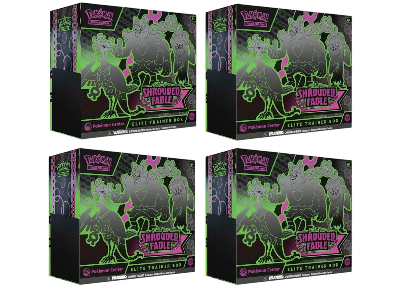 2024 Pokemon Scarlet & Violet Shrouded Fable Pokemon Center Elite Trainer Box 4X Lot