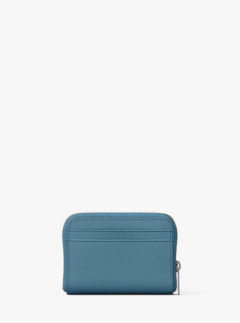 Michael Kors Jet Set Travel Medium Saffiano Leather Wallet Denim