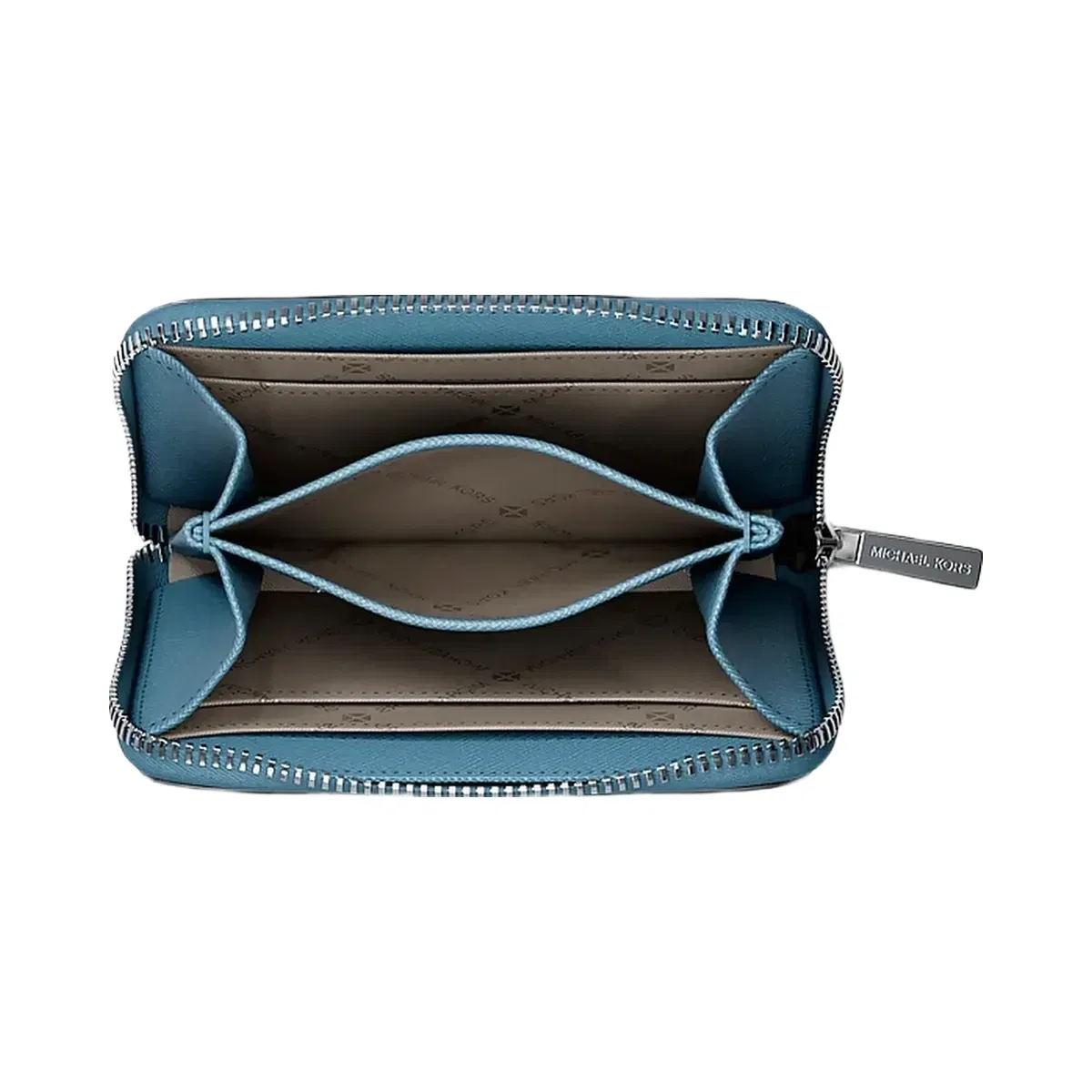 Michael Kors Jet Set Travel Medium Saffiano Leather Wallet Denim