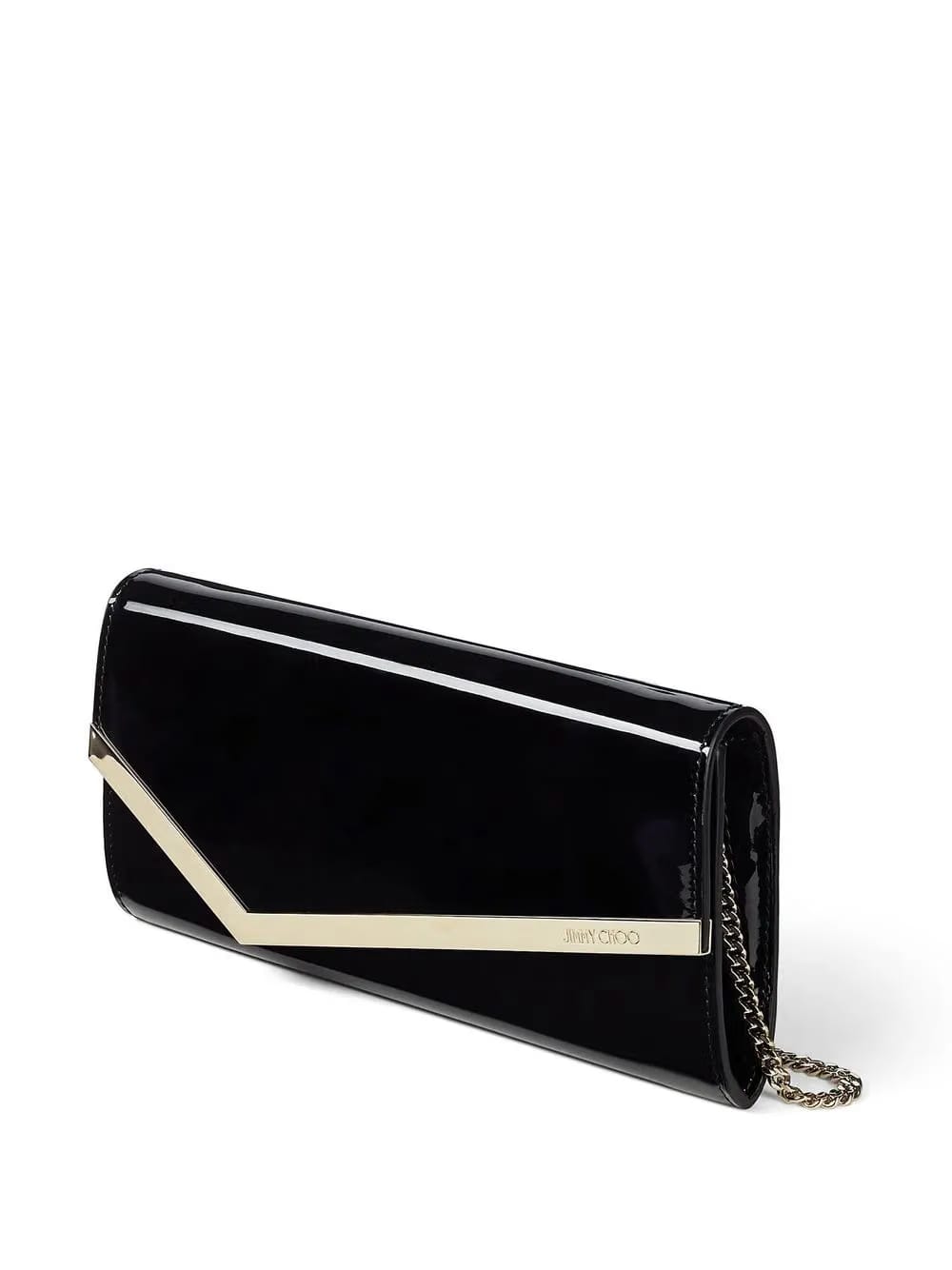 Emmie patent leather clutch bag