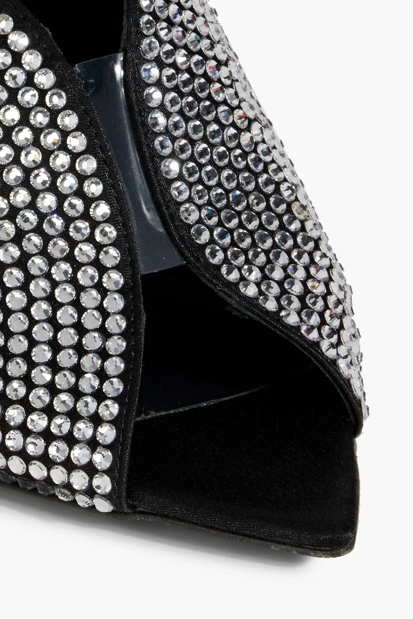 Giuseppe Zanotti Intriigo Sparkle Crystal-Embellished Satin Mules Black Women's