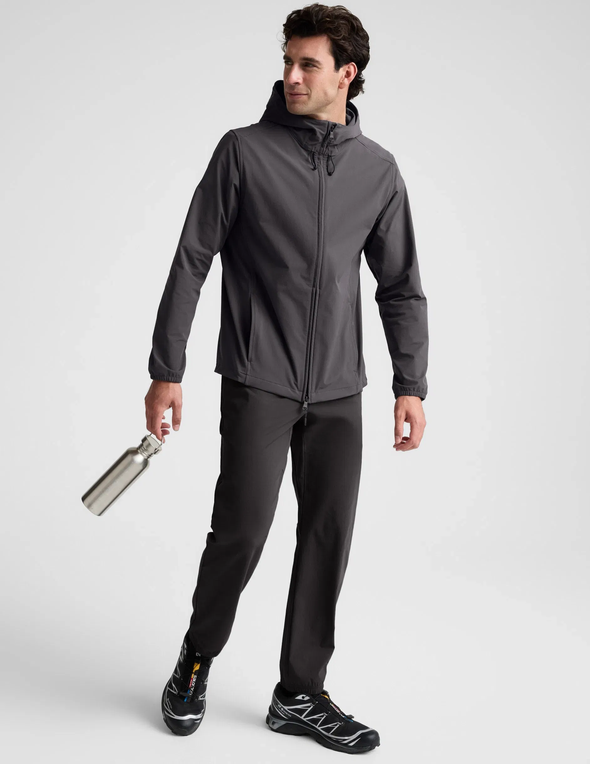 Beyond Yoga AirLite Mens Hooded Full Zip Jacket