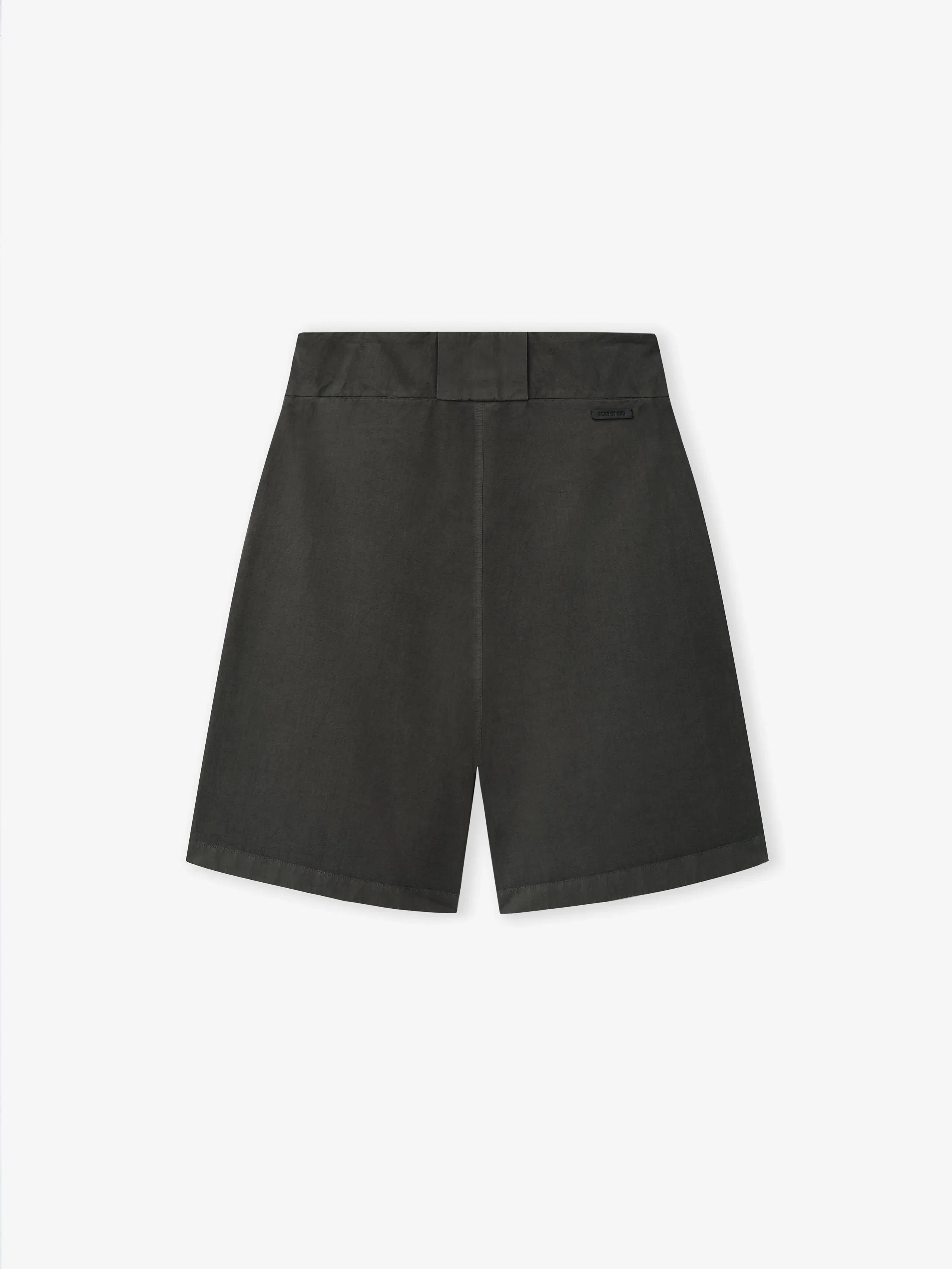 Essentials Garment Dyed Cotton Casual Short Dark Grey