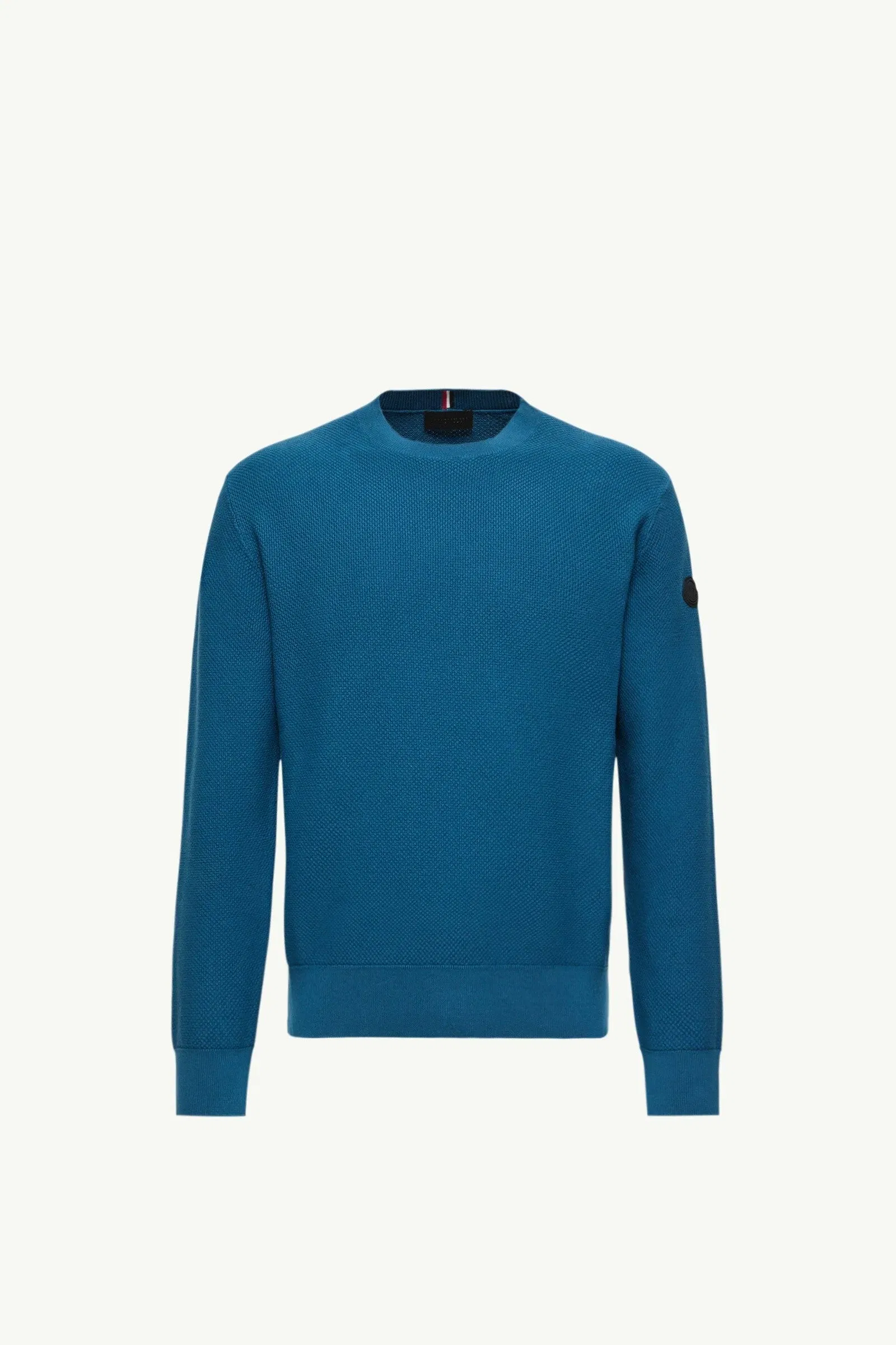Moncler Cotton Knit Sweater Ink Blue Ink Blue