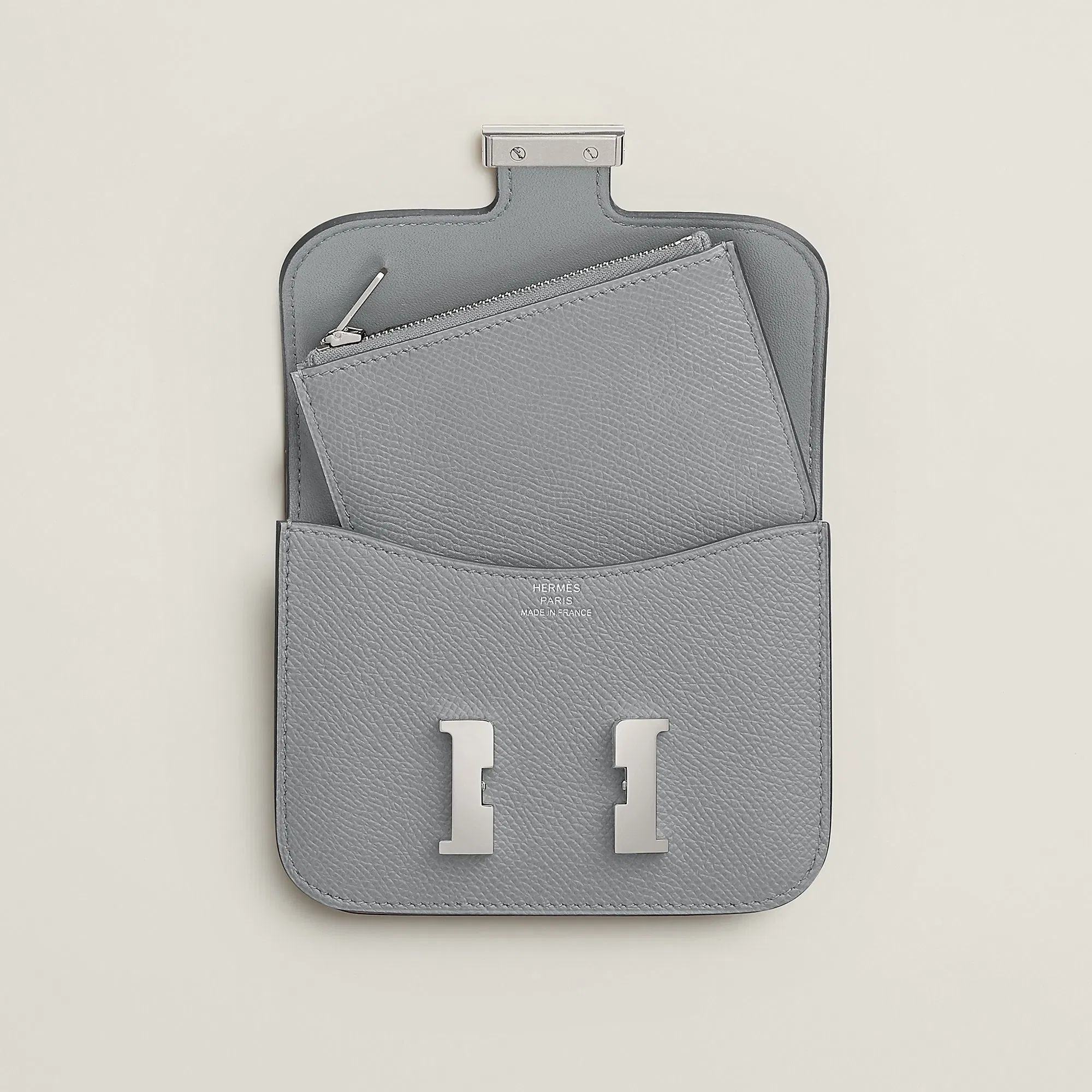 Hermes Constance Slim Wallet Bleu Saphir