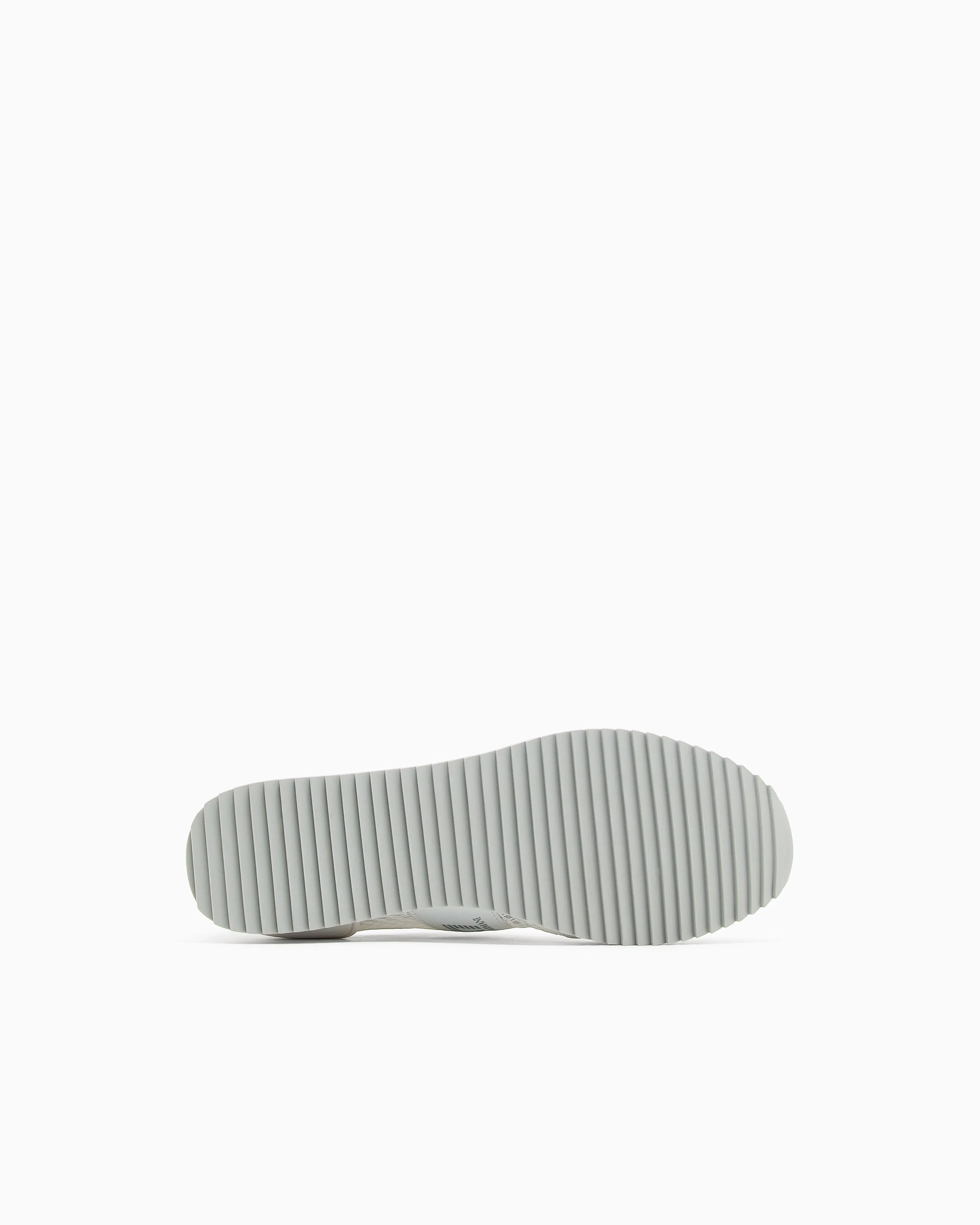 Ea7 Sneaker Black And White In Mesh With Rubber Sole White