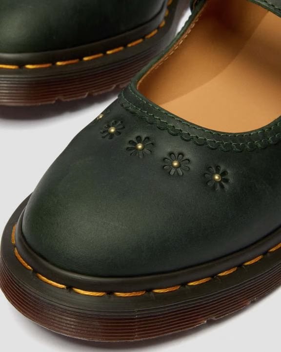 Dr Martens Mary Jane Flower - Dms Green