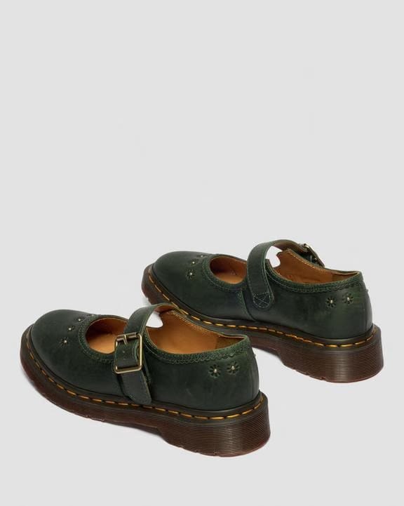 Dr Martens Mary Jane Flower - Dms Green