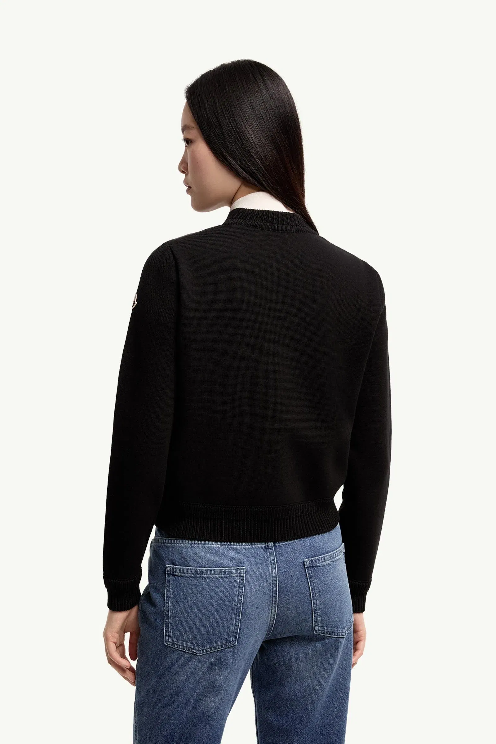 Moncler Cotton Padded Cardigan Black Black