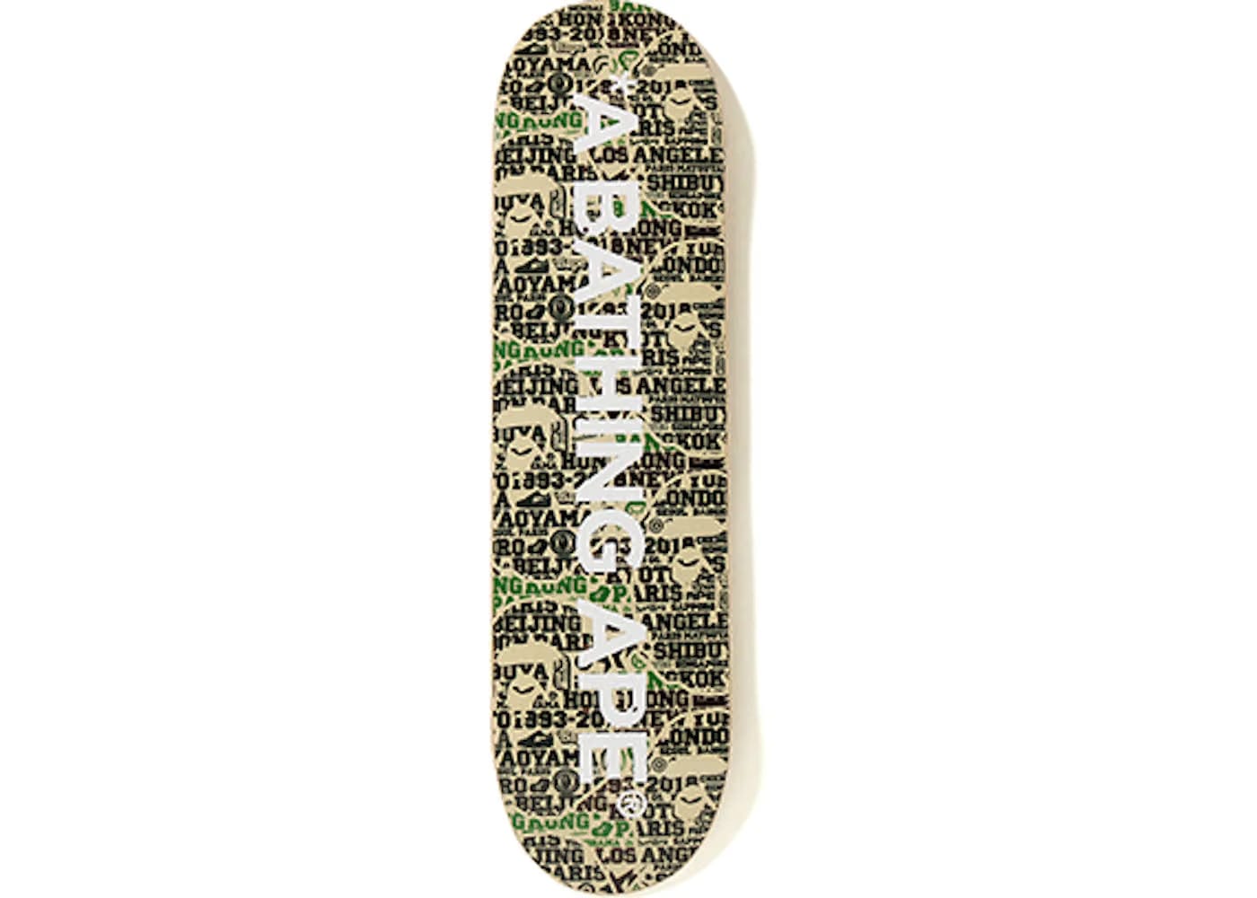 Bape Xxv Cities Camo Skateboard Deck Green