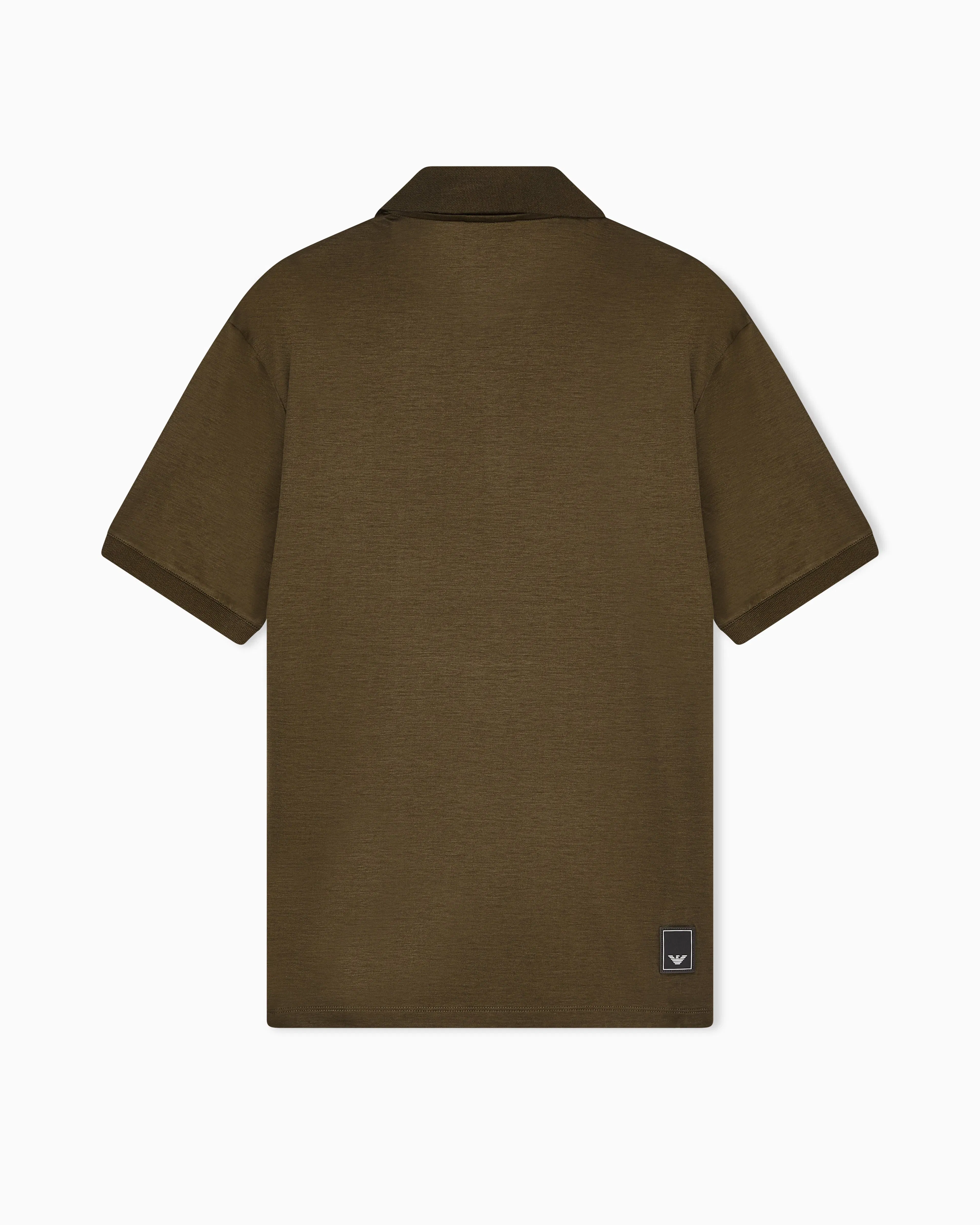 Emporio Armani Travel Essential Lyocell-blend jersey polo shirt
