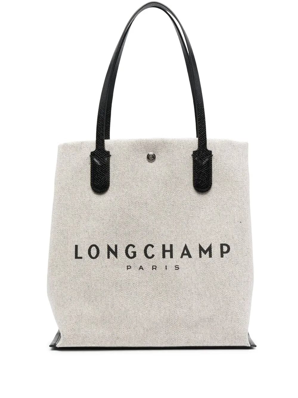 logo-print canvas tote