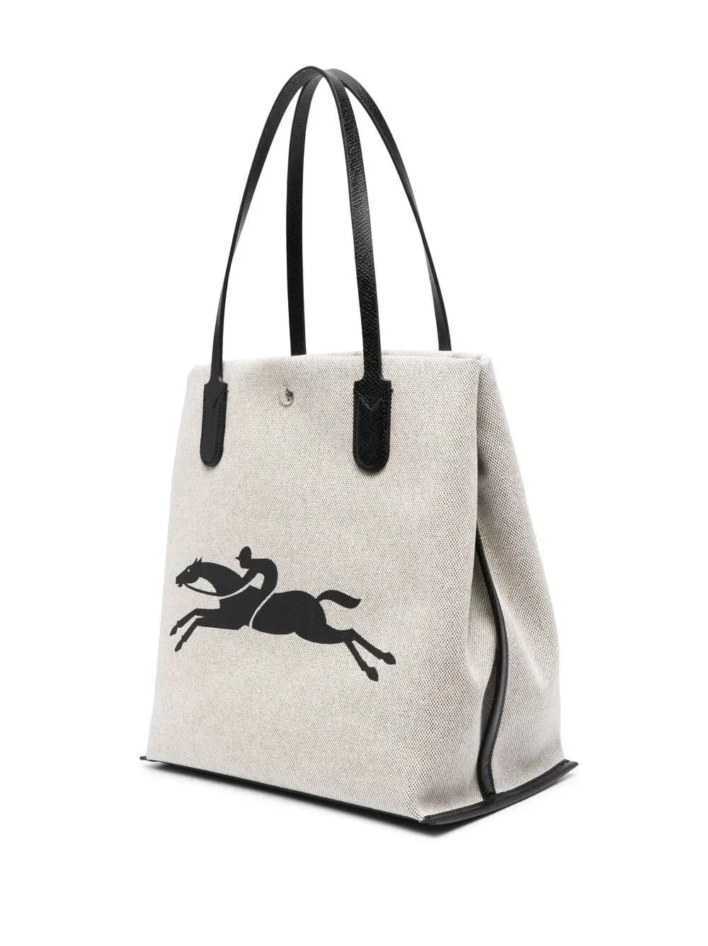 logo-print canvas tote