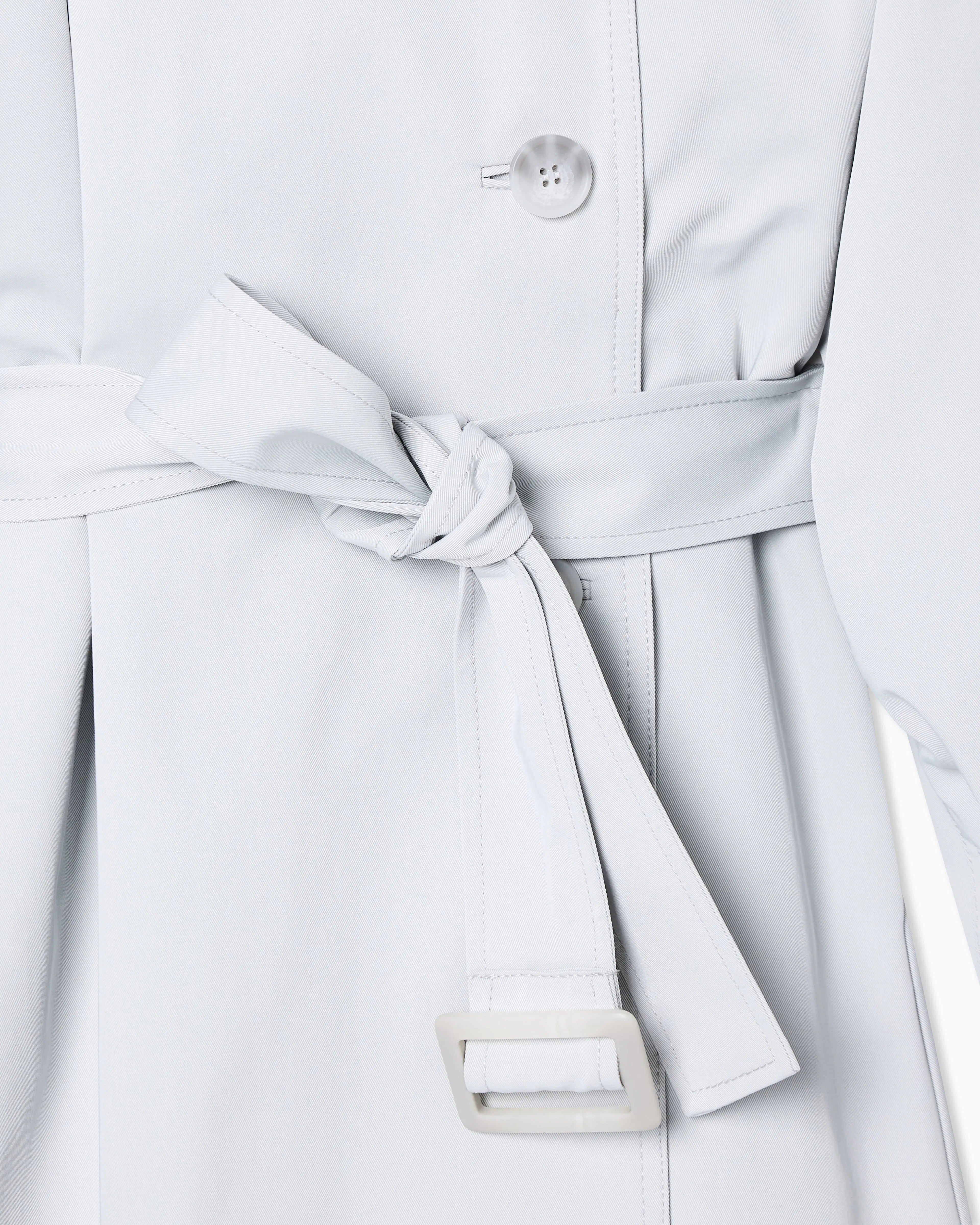 Emporio Armani Two-piece effect trench coat in water-repellent technical cotton