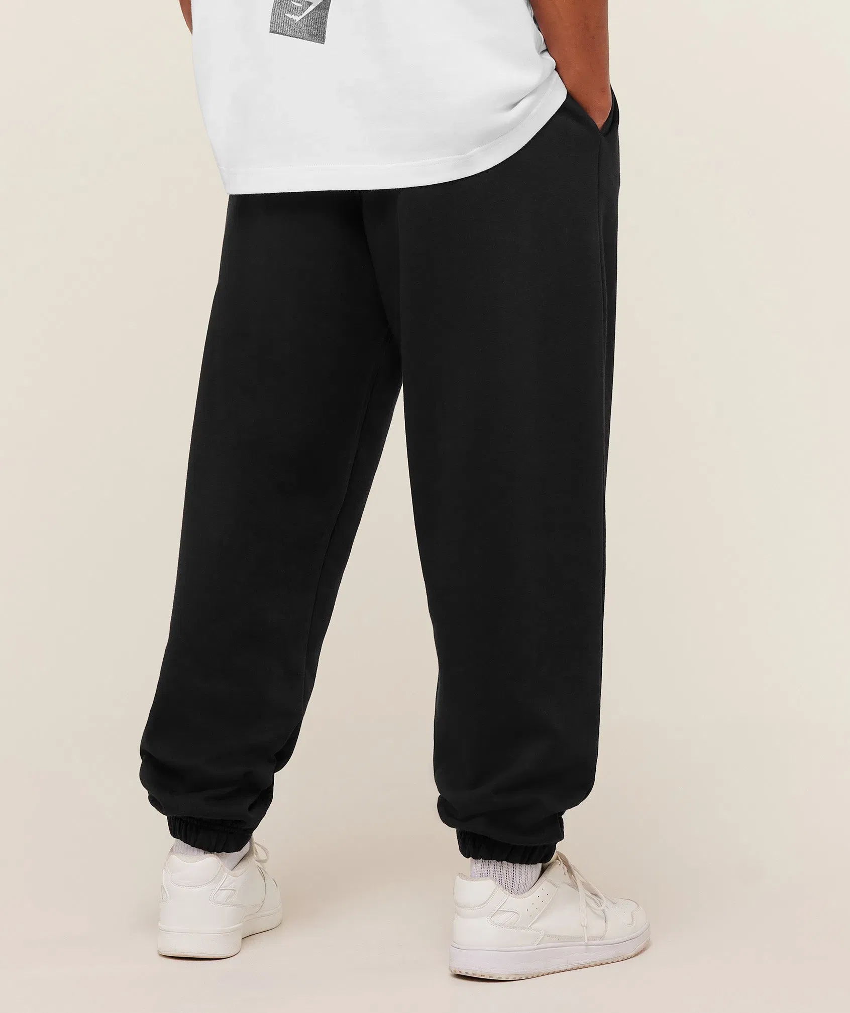 Gymshark Crest Oversized Joggers - GS Black