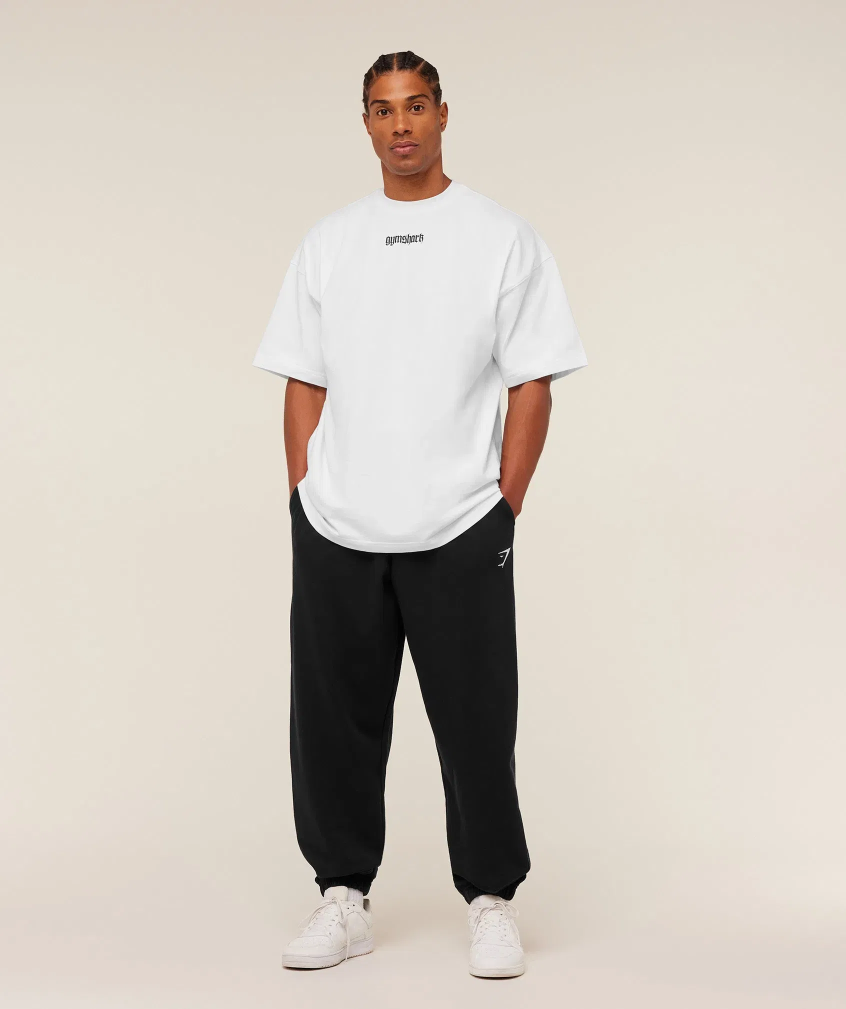 Gymshark Crest Oversized Joggers - GS Black