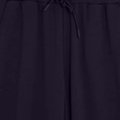 Navy Premium High Waisted Wide Leg Joggers