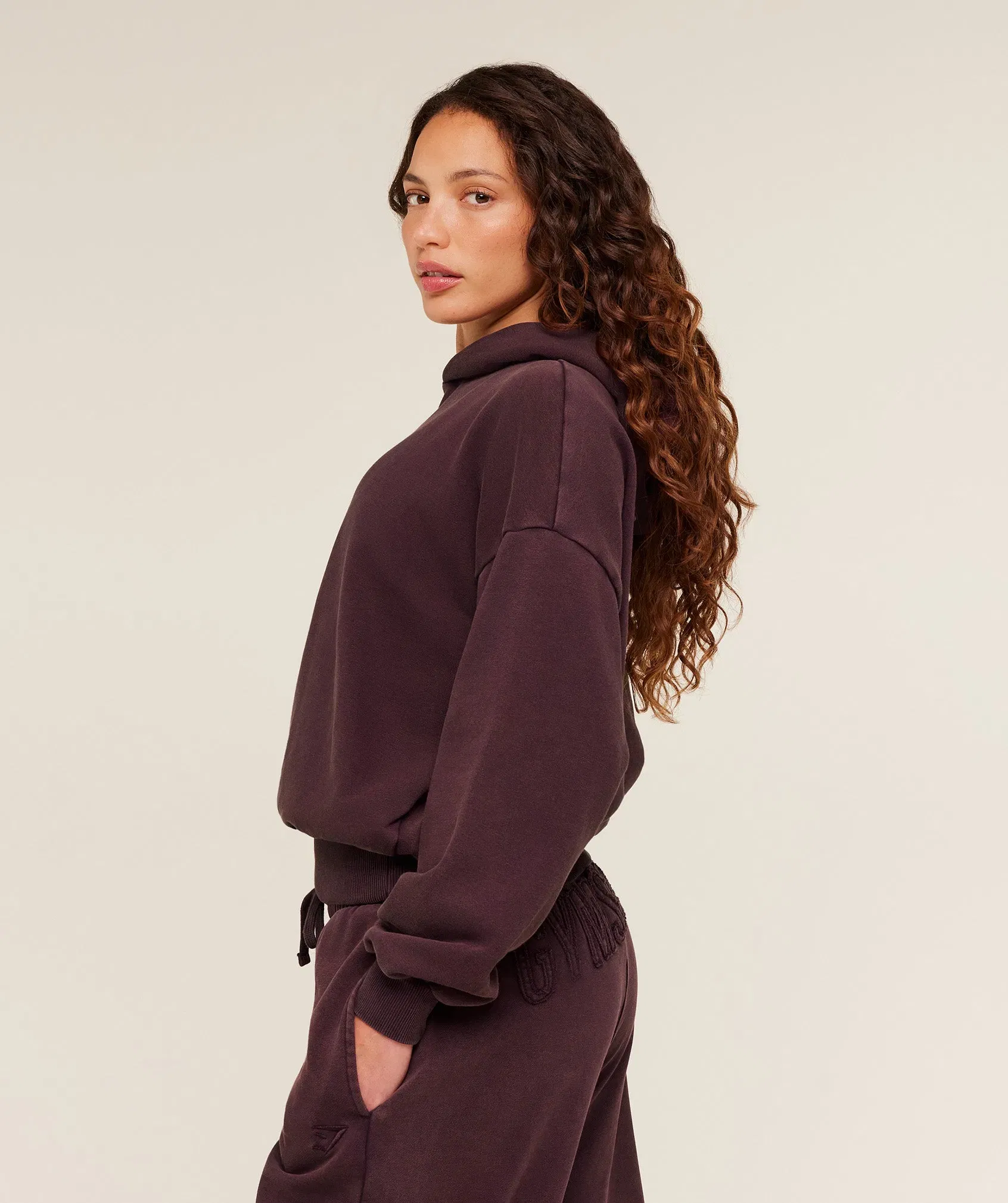 Gymshark Power Washed Oversized Hoodie - Cherry Purple/Acid Wash
