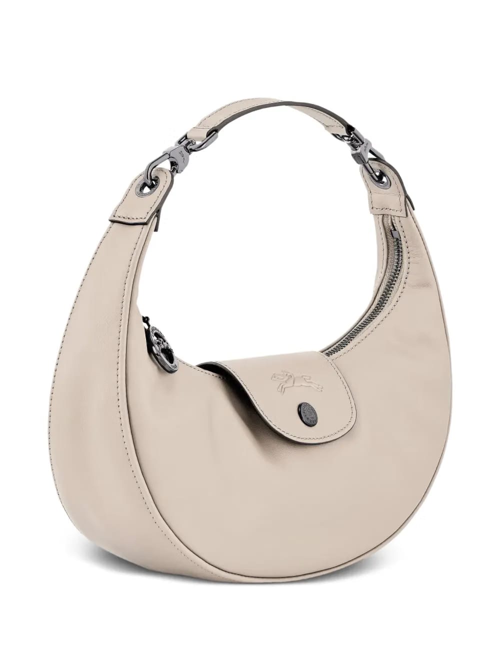 Le Pilage curved leather shoulder bag