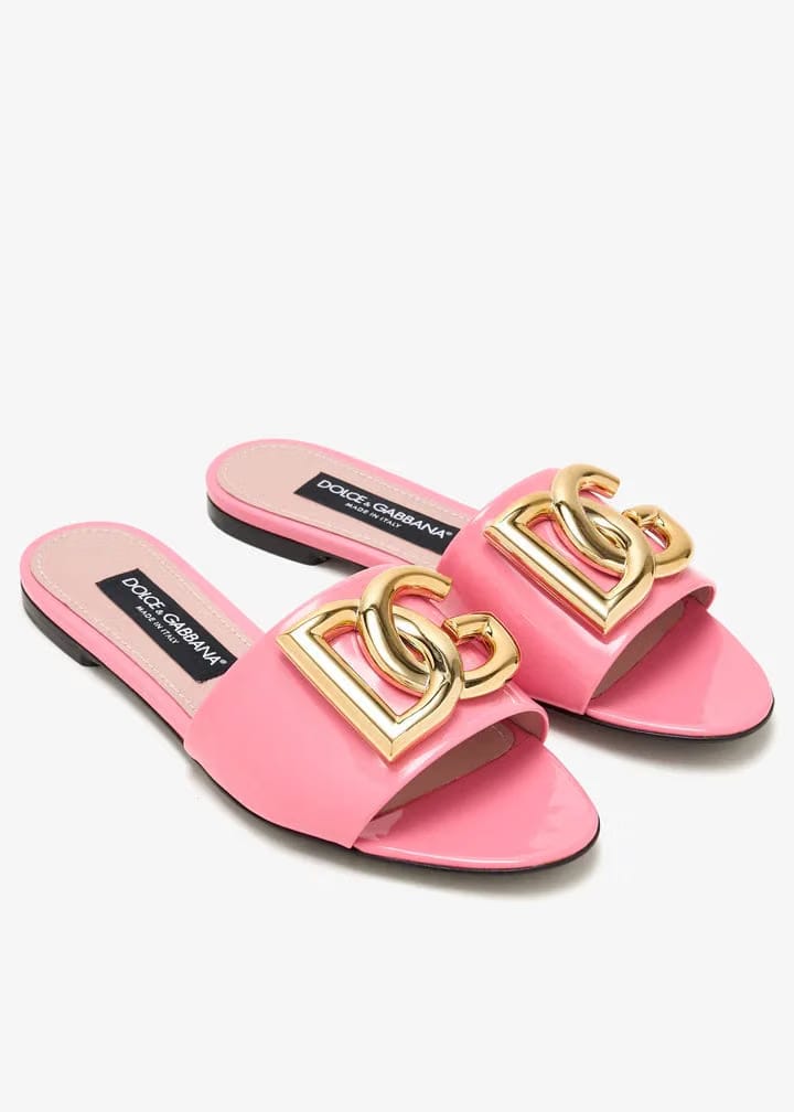 DG logo slide sandals - Pink