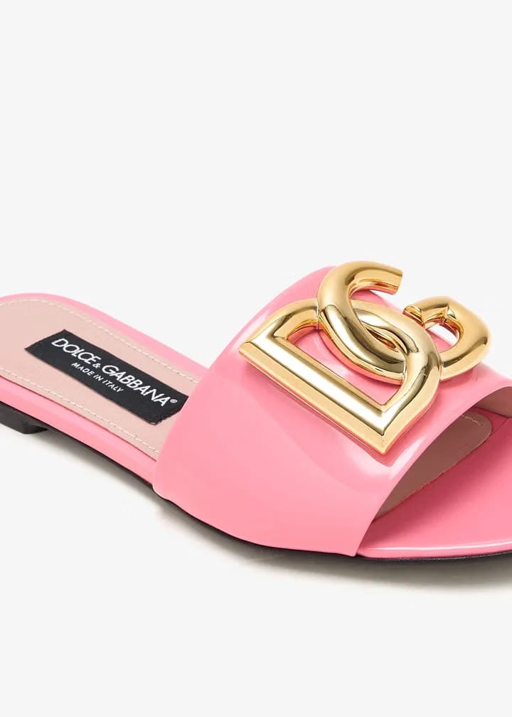 DG logo slide sandals - Pink