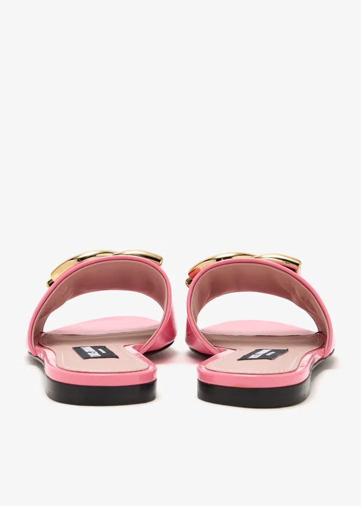 DG logo slide sandals - Pink