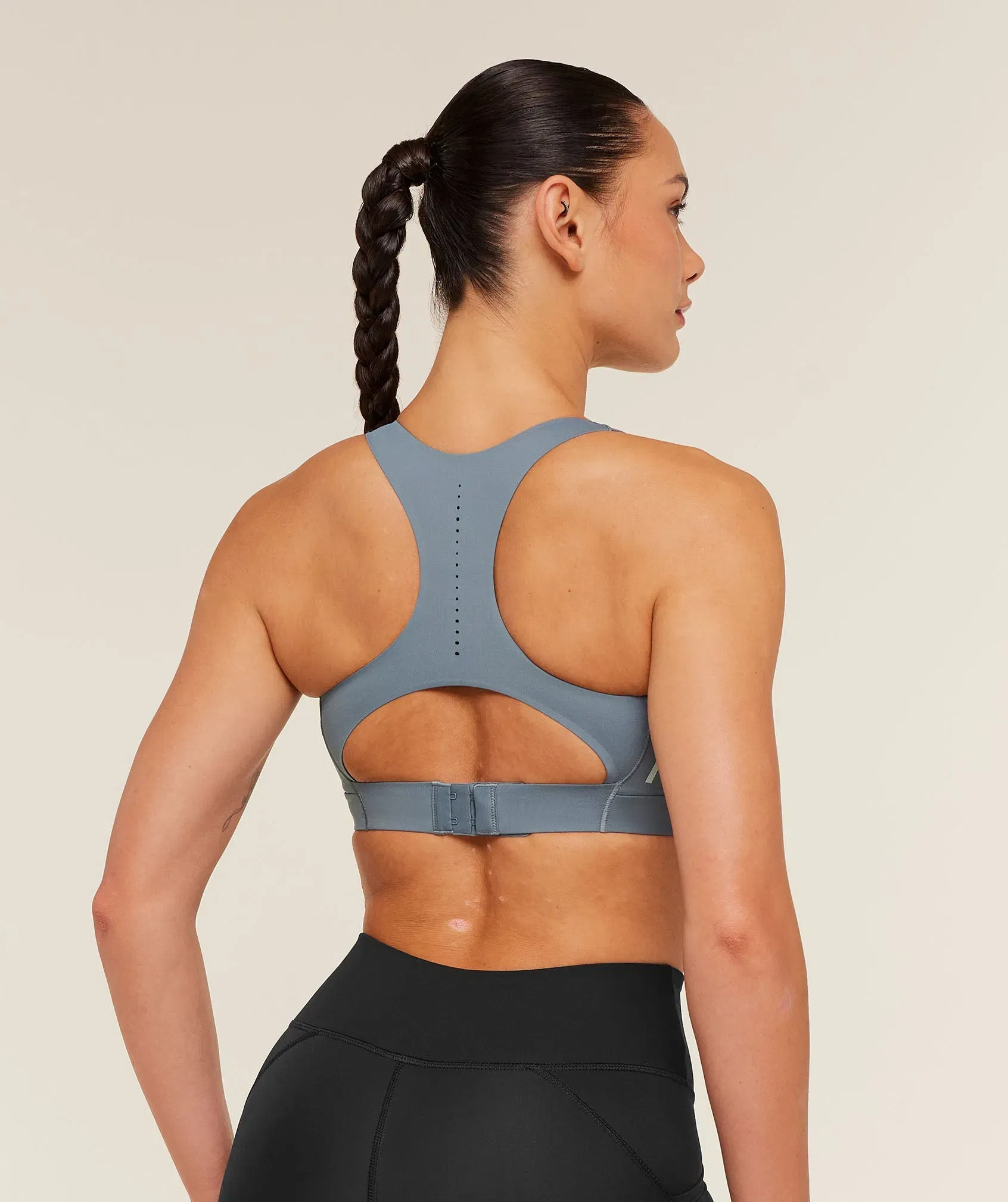 Gymshark Medium Support Running Sports Bra - Iron Blue