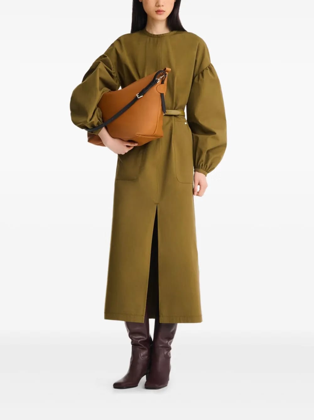 Le Slouchy calfskin leather shoulder bag