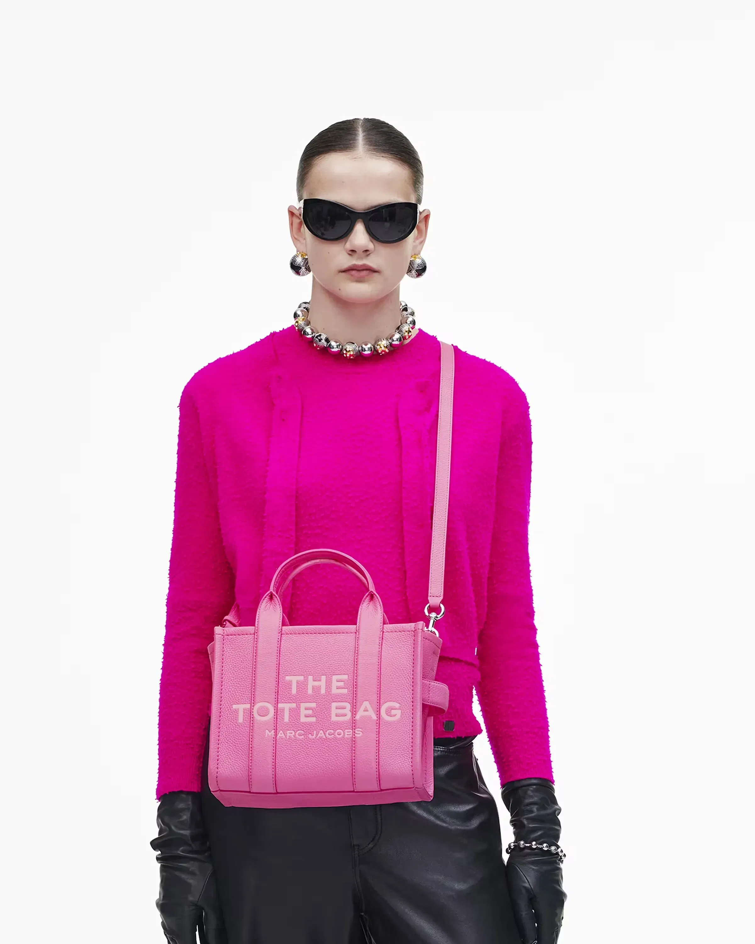 Marc Jacobs The Leather Small Tote Bag Petal Pink