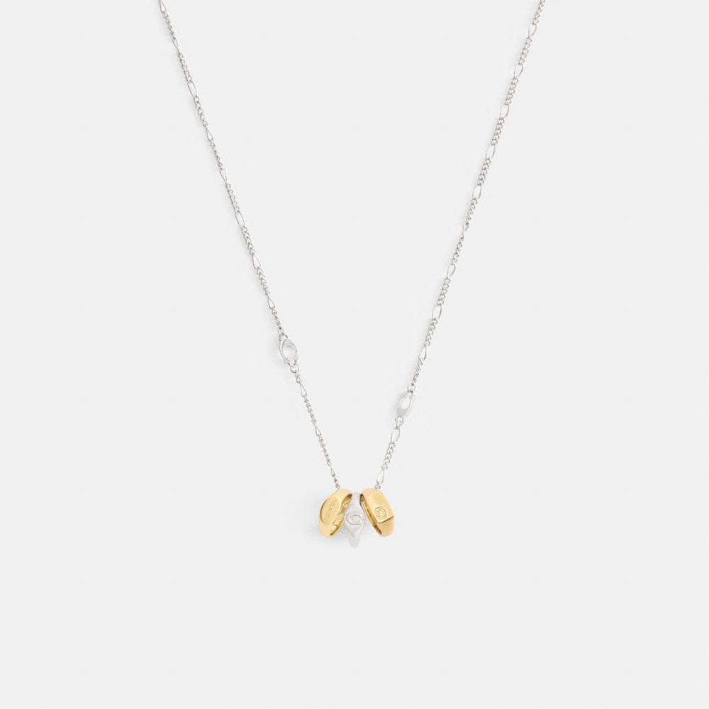 Signet Ring Rondell Pendant Necklace