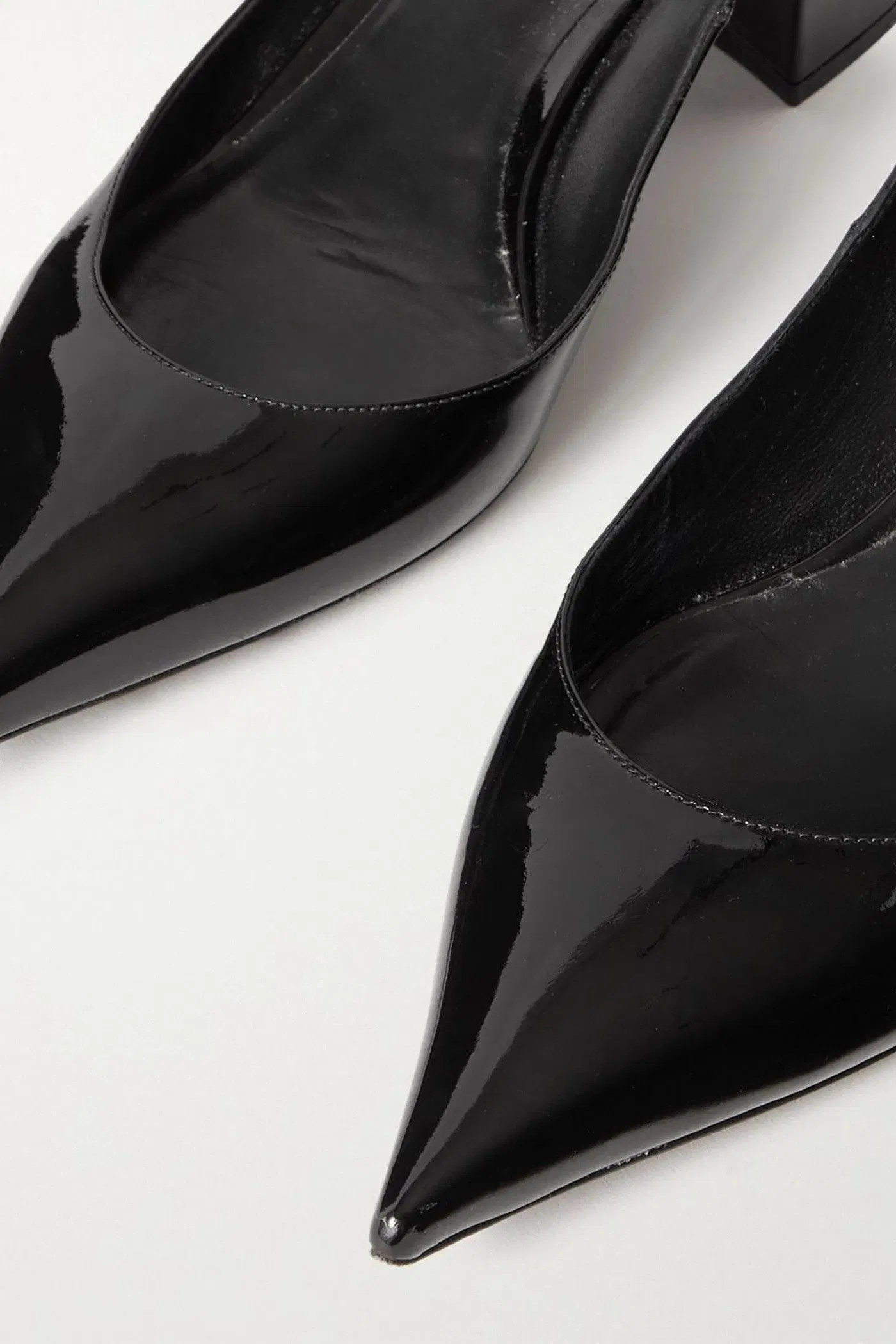 Valentino Garavani Lockette Patent-Leather Pumps Black Women's