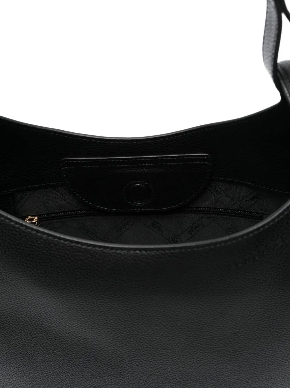 curved leather shoulder bag
