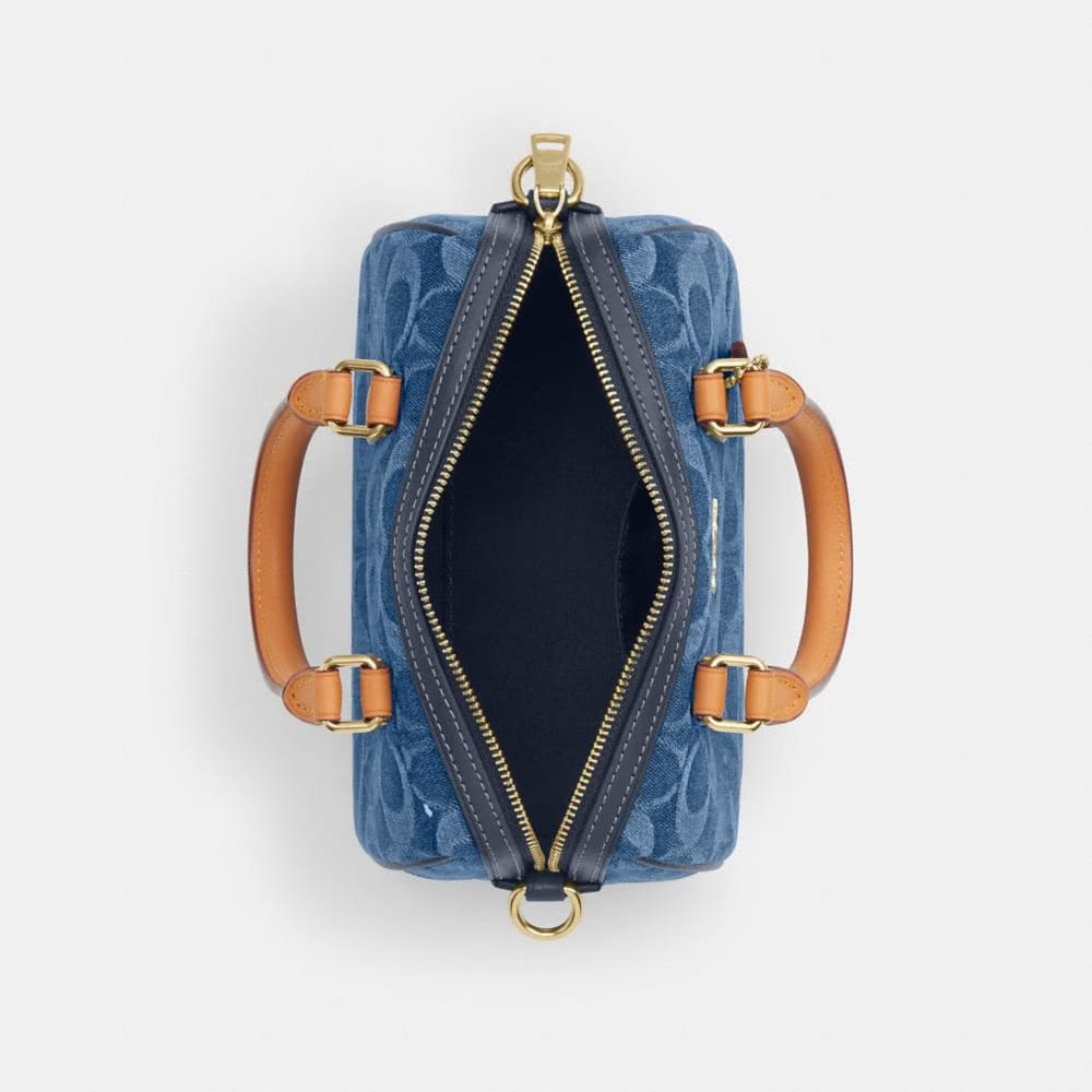 Mini Rowan Crossbody Bag In Signature Denim