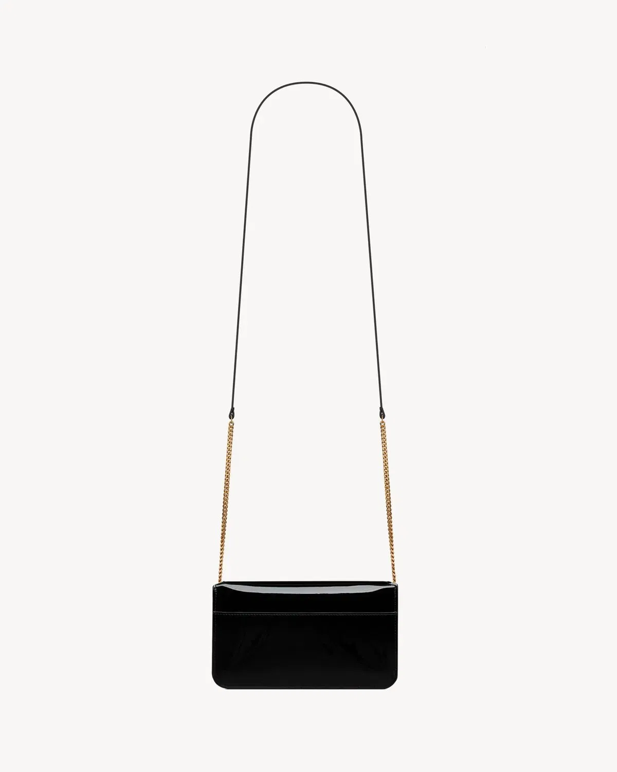 CASSANDRE phone holder IN PATENT LEATHER BLACK