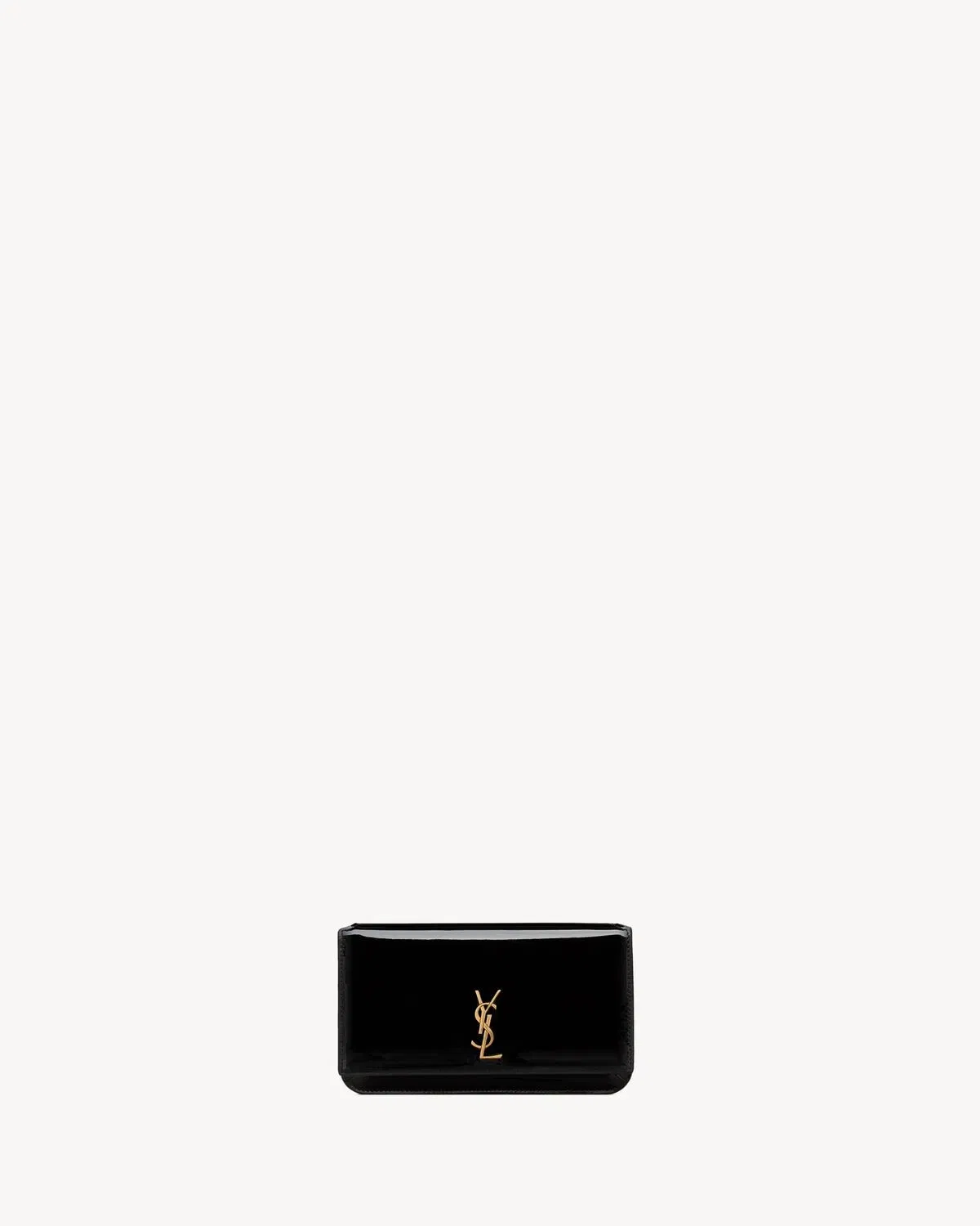 CASSANDRE phone holder IN PATENT LEATHER BLACK