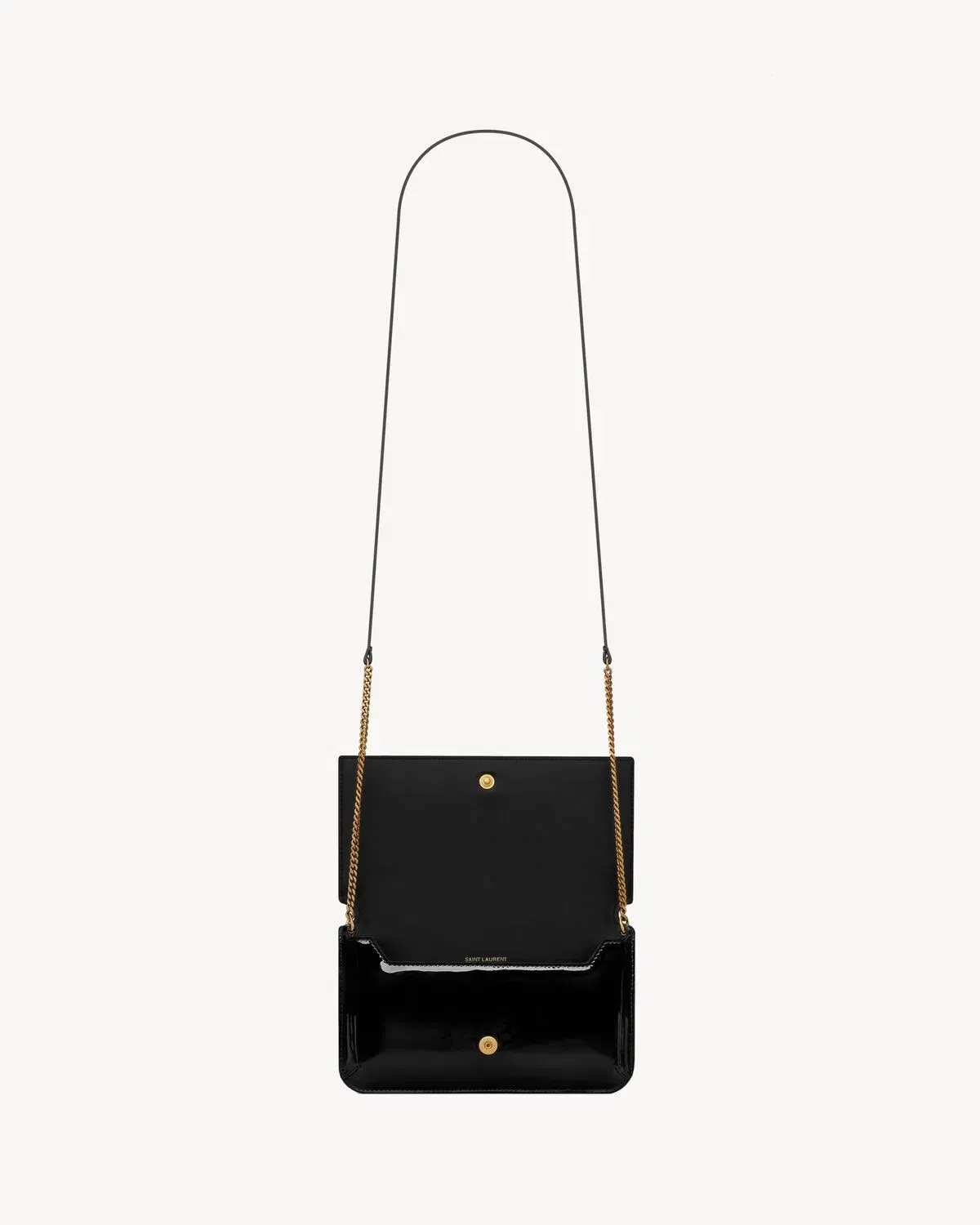 CASSANDRE phone holder IN PATENT LEATHER BLACK