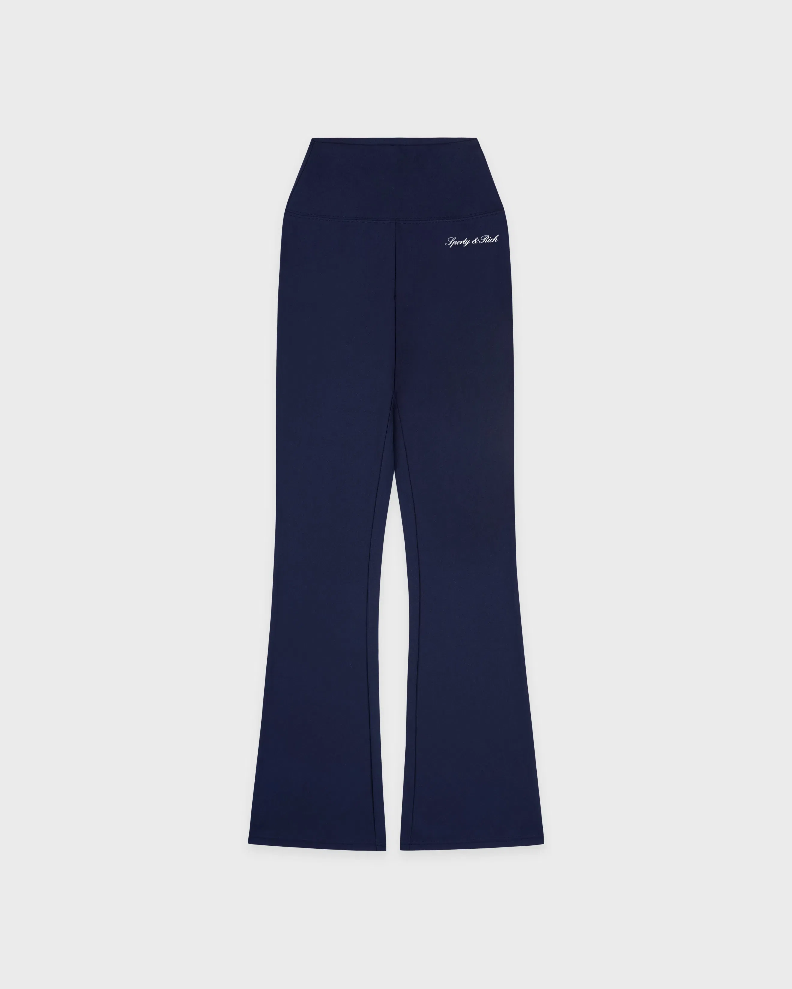 Signature Logo Flared Legging - Navy/White