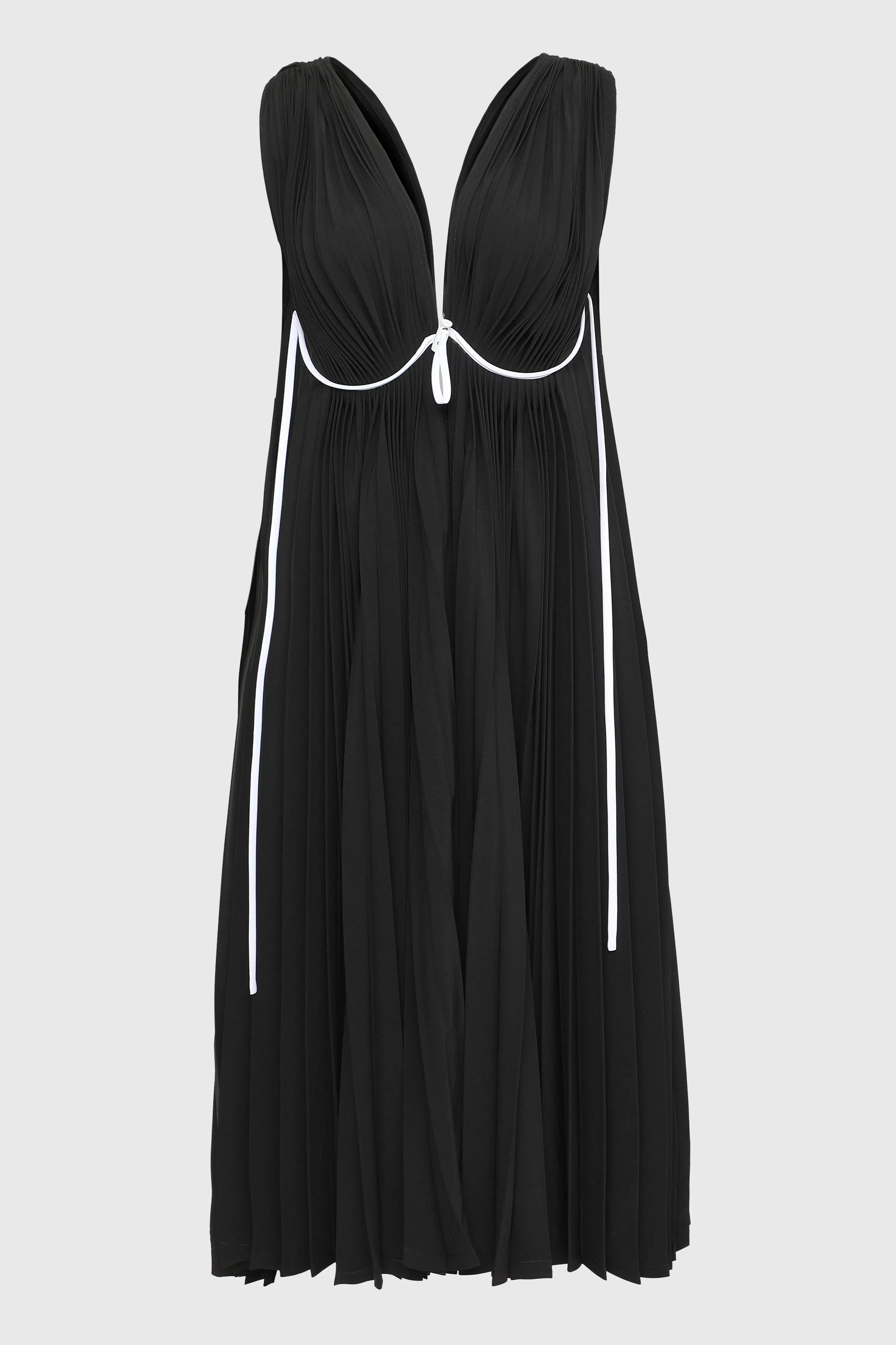 PLEATED DRESS W/ BRA LINES