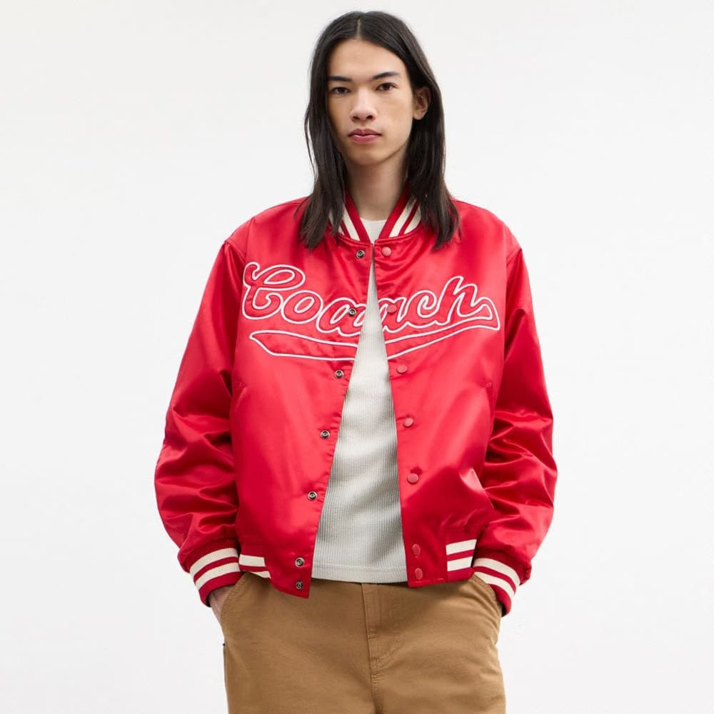 Coach Reversible Souvenir Jacket Red Multi