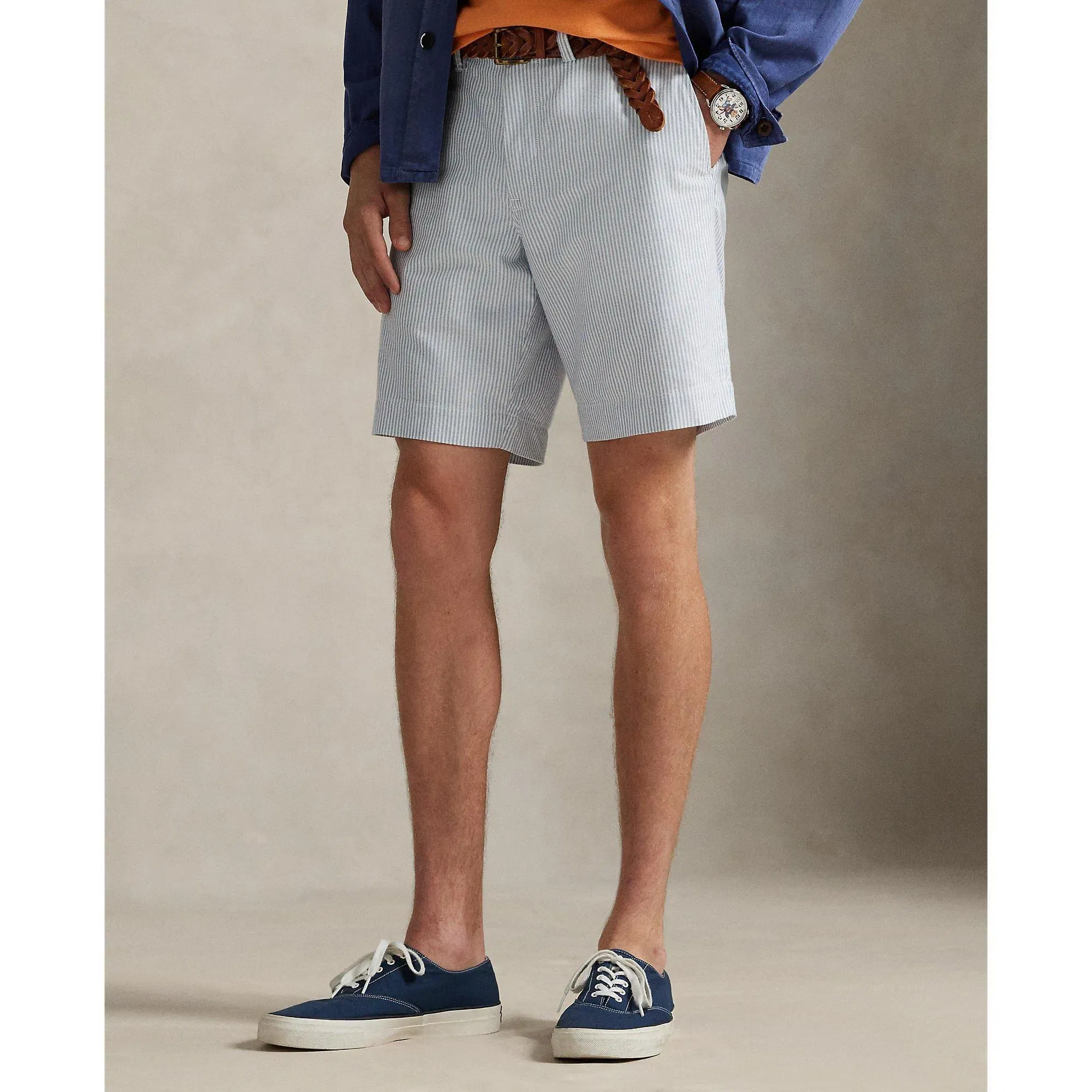 Bedford Stripe Tailored Fit Chino Shorts