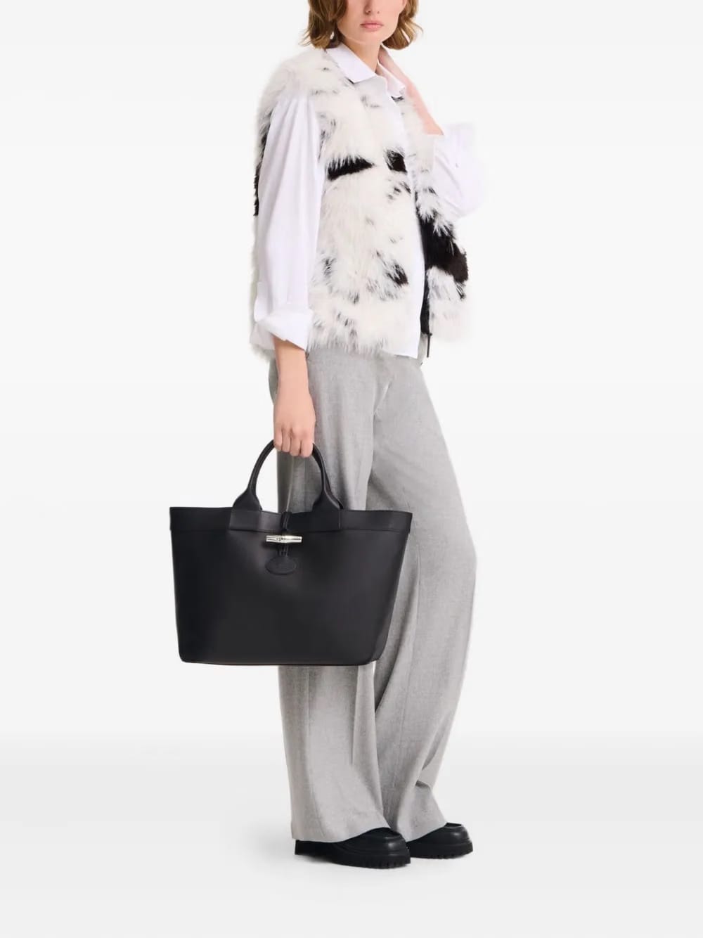 Le Roseau leather tote bag
