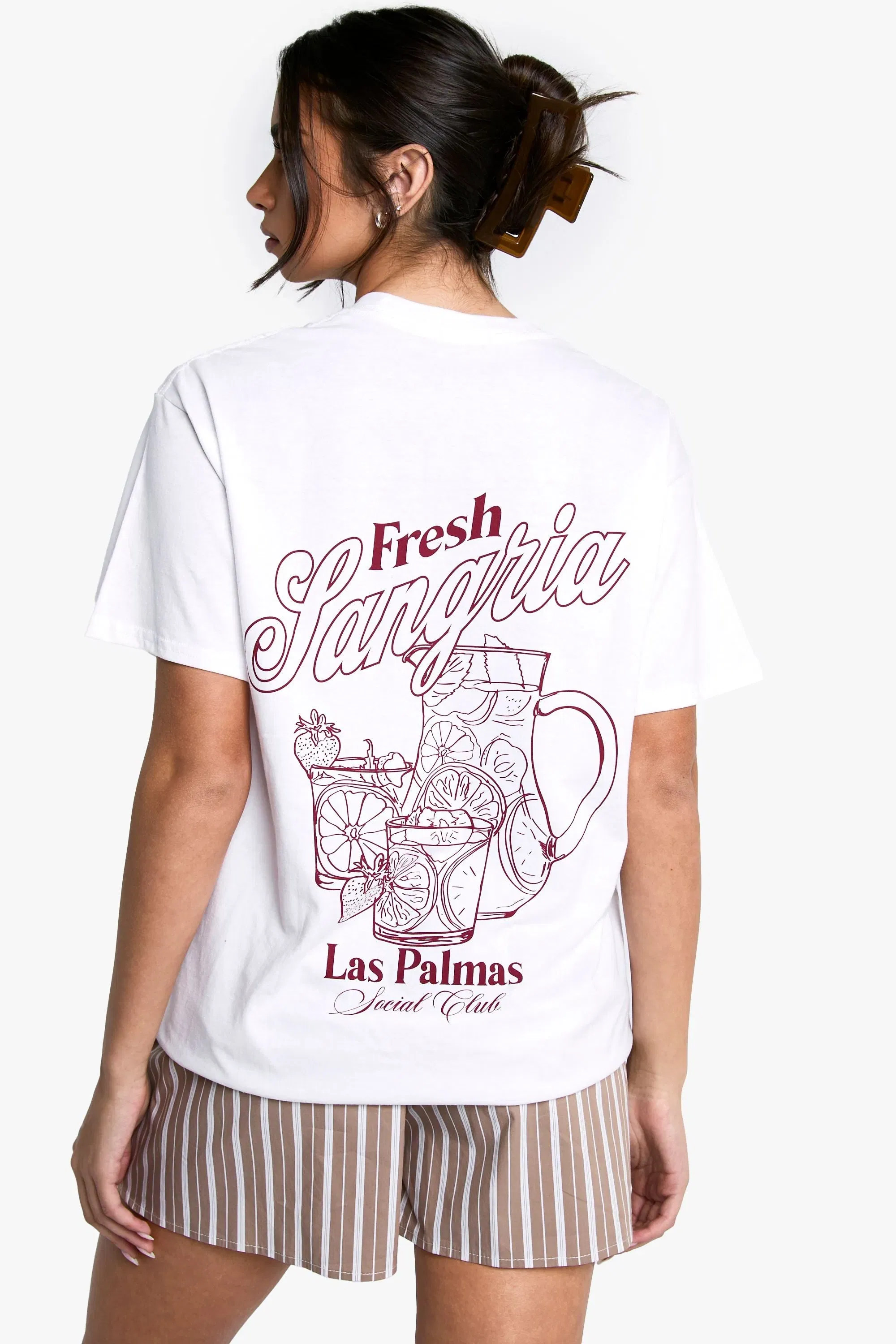 Fresh Sangria Printed Oversized T-shirt
