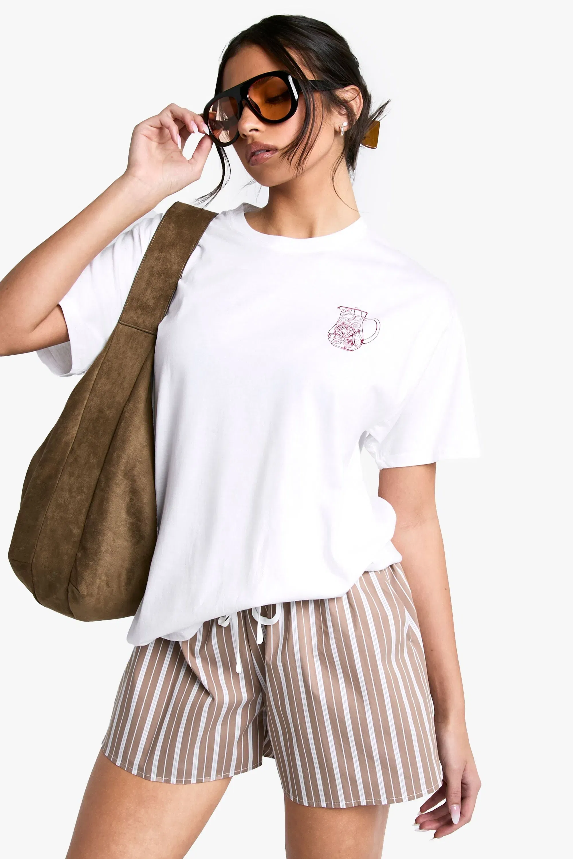 Fresh Sangria Printed Oversized T-shirt