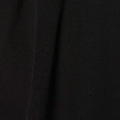 Black Premium Ruched Shoulder T-shirt