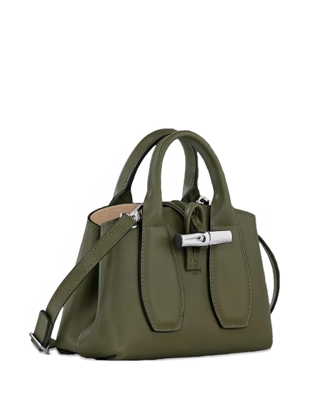 top-handle leather shoulder bag