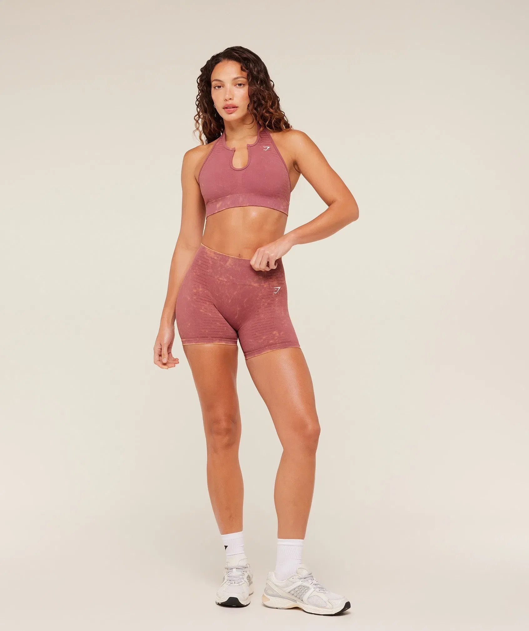 Gymshark Steel Seamless Halter Neck Bra - GS Reset Pink