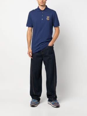 Dolce & Gabbana embroidered emblem polo shirt