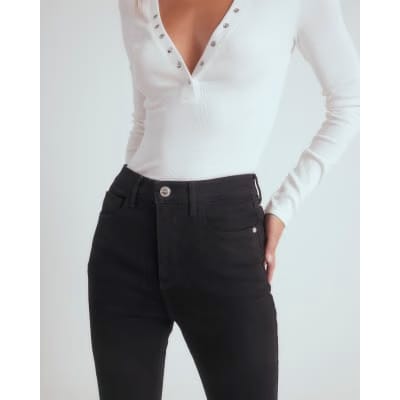 Black High Waisted Sculpt Flare Jeans