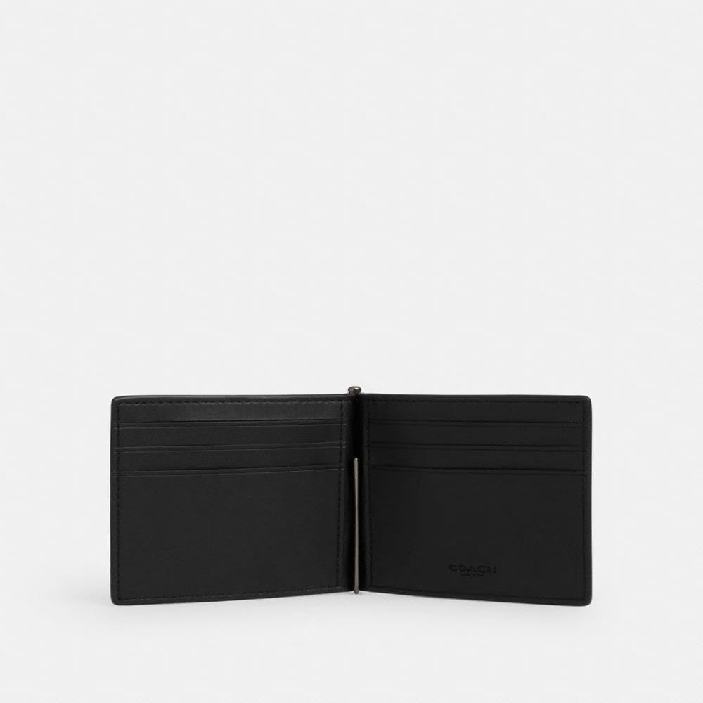 Slim Money Clip Billfold Wallet In Signature Canvas