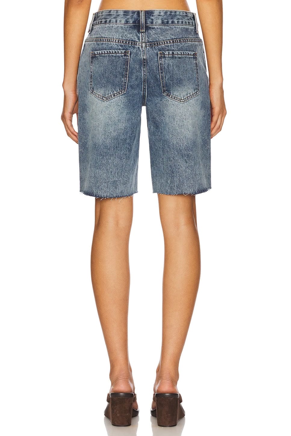 superdown Teresa Short in Mid Blue Wash